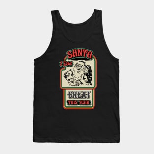 Funny Christmas Retro Holiday Vintage Santa Xmas Whispering Tank Top